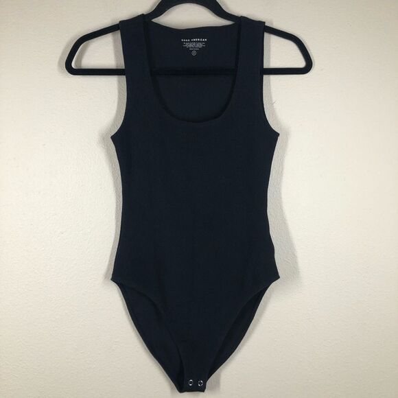 Good American Modern Tank Sleeveless Bodysuit in Black Size 2 Or Medium - Picture 1 of 7